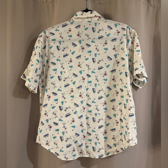 Men's Cabin Creek Golf  Patterned Short Sleeve Shirt - Picture 3 of 6